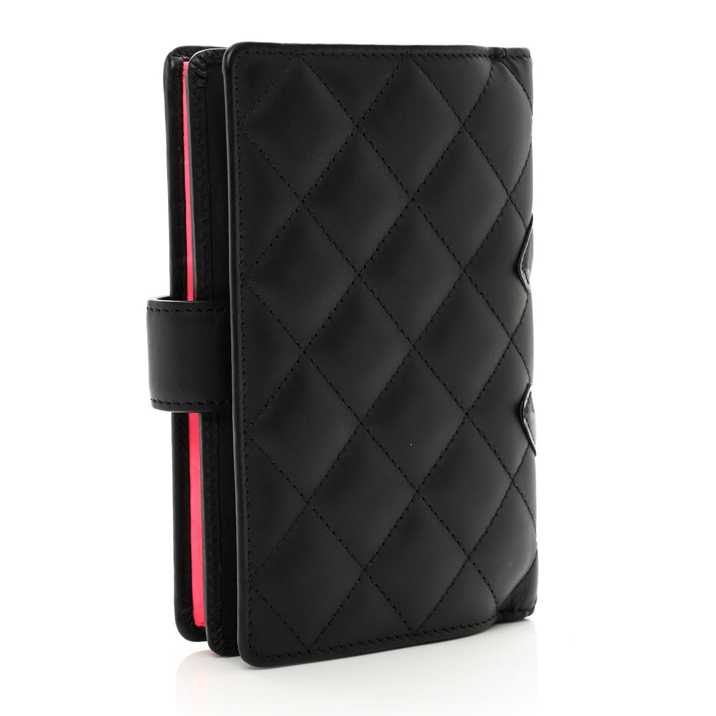 Calfskin Cambon Zipped Pocket Wallet Black