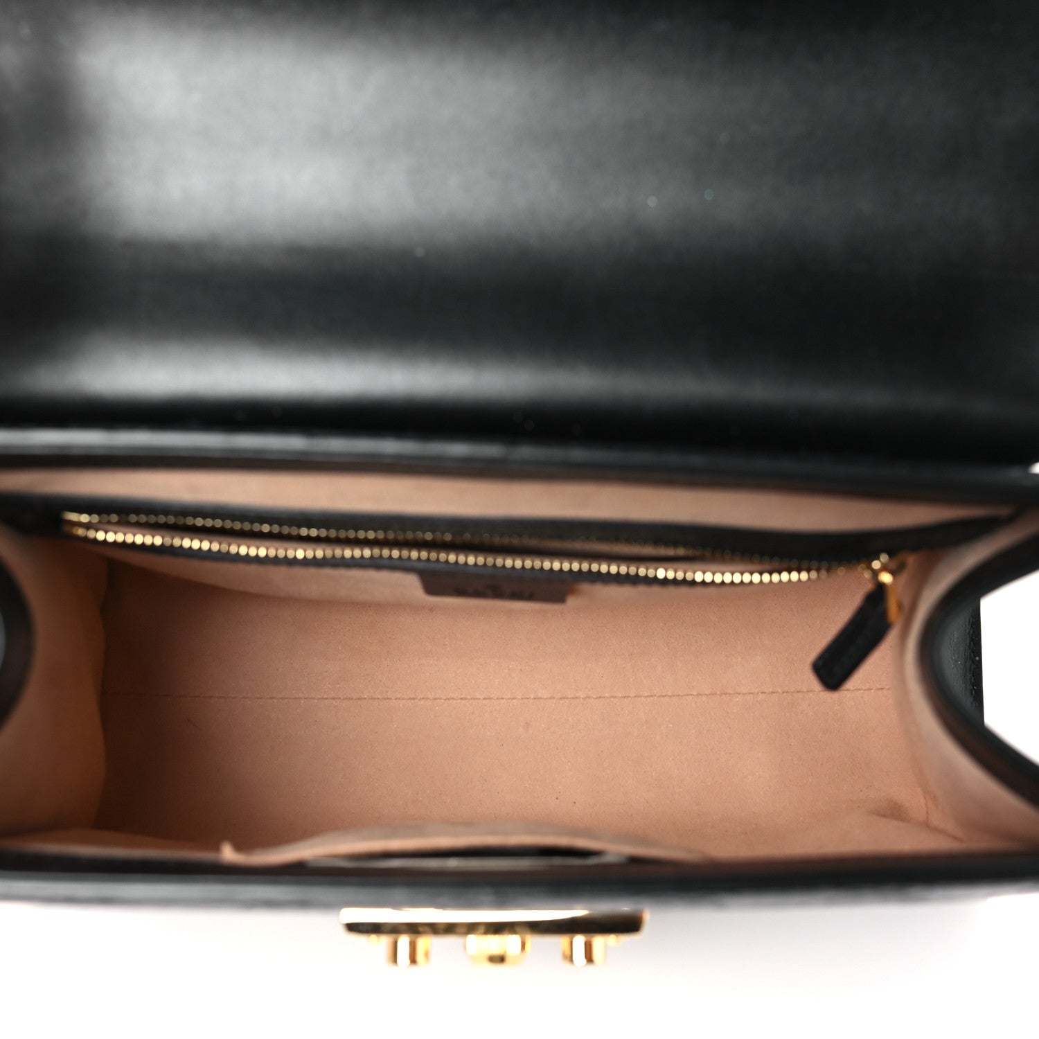 Gucci Guccissima Signature Small Padlock Top Handle Bag Black 5 of 9