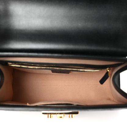 Gucci Guccissima Signature Small Padlock Top Handle Bag Black 5 of 9