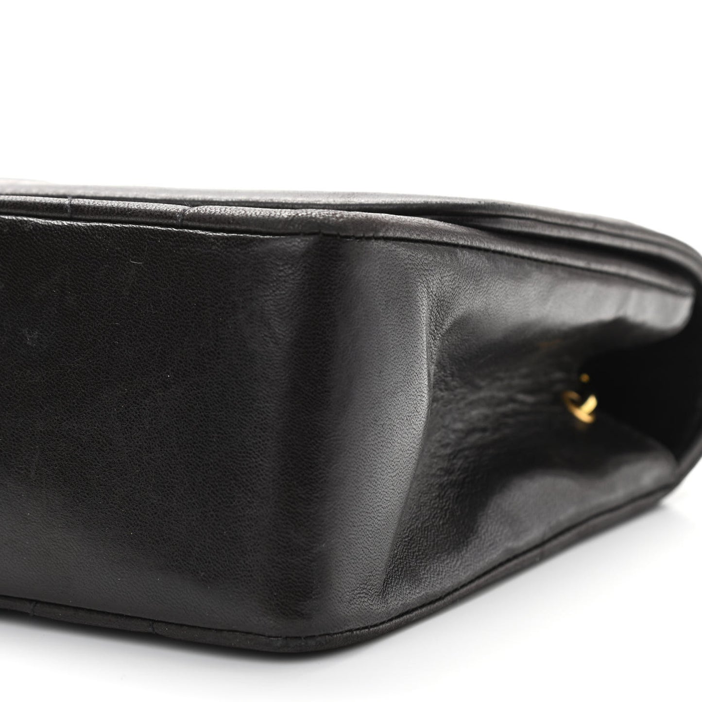 Lambskin Quilted Medium Single Flap Brown