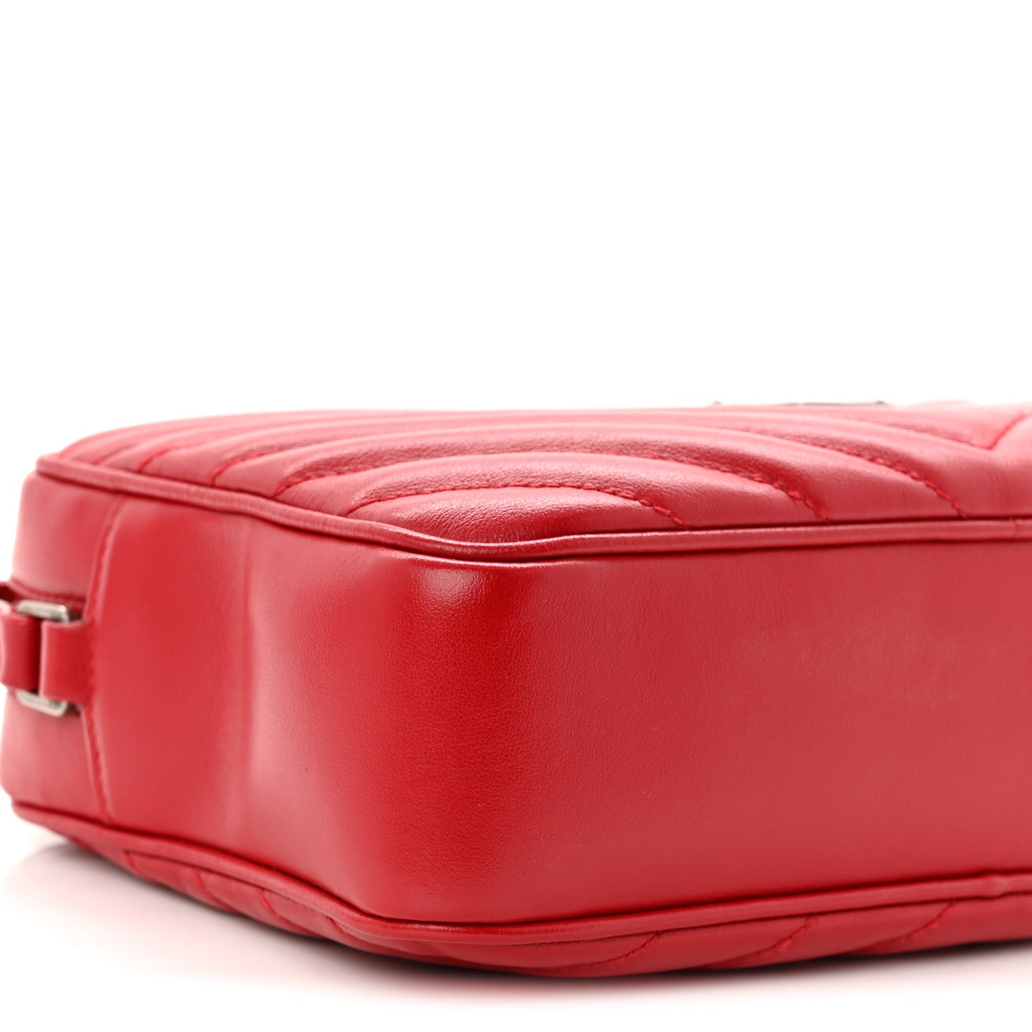 Saint Laurent Calfskin Matelasse Monogram Lou Camera Bag Rouge Eros 9 of 11