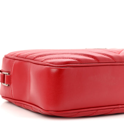 Saint Laurent Calfskin Matelasse Monogram Lou Camera Bag Rouge Eros 9 of 11