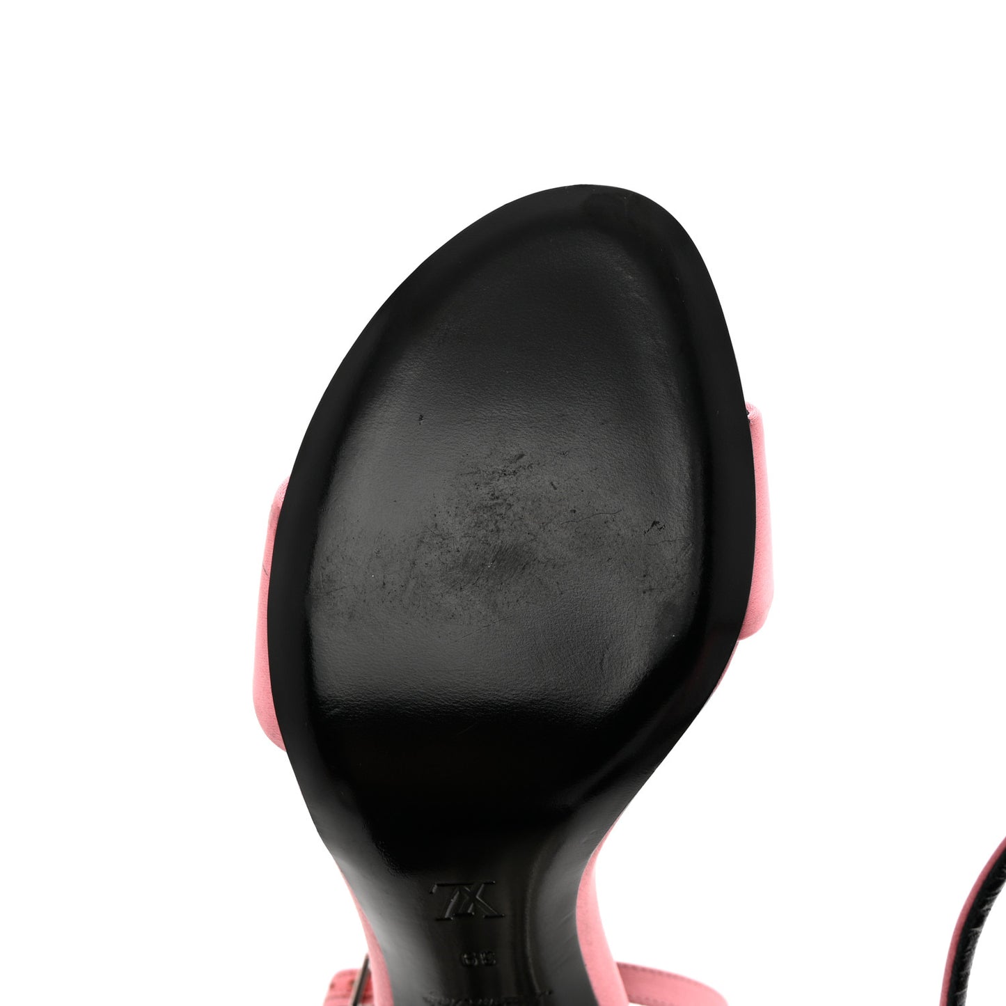 Satin Crystal Silhouette Sandals 39 Pink