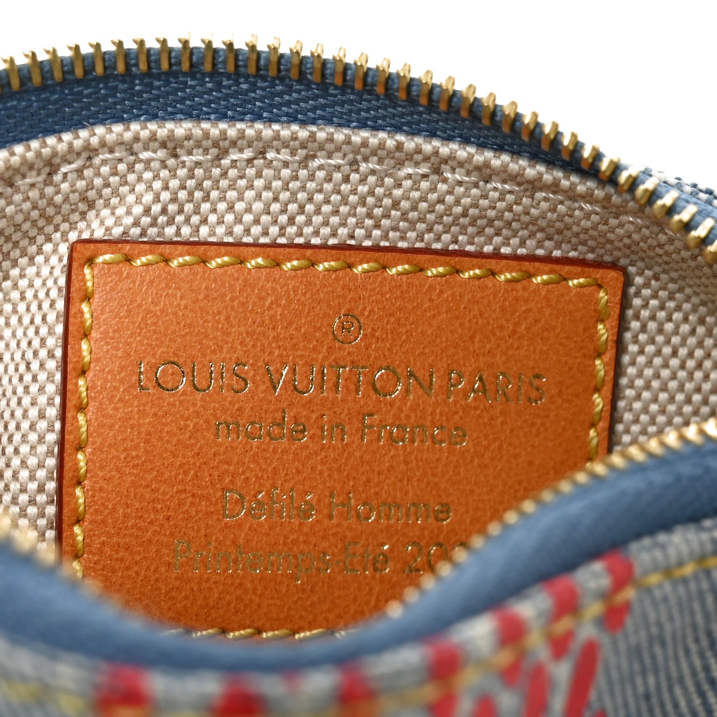 Damier Denim Key Pouch Multicolor