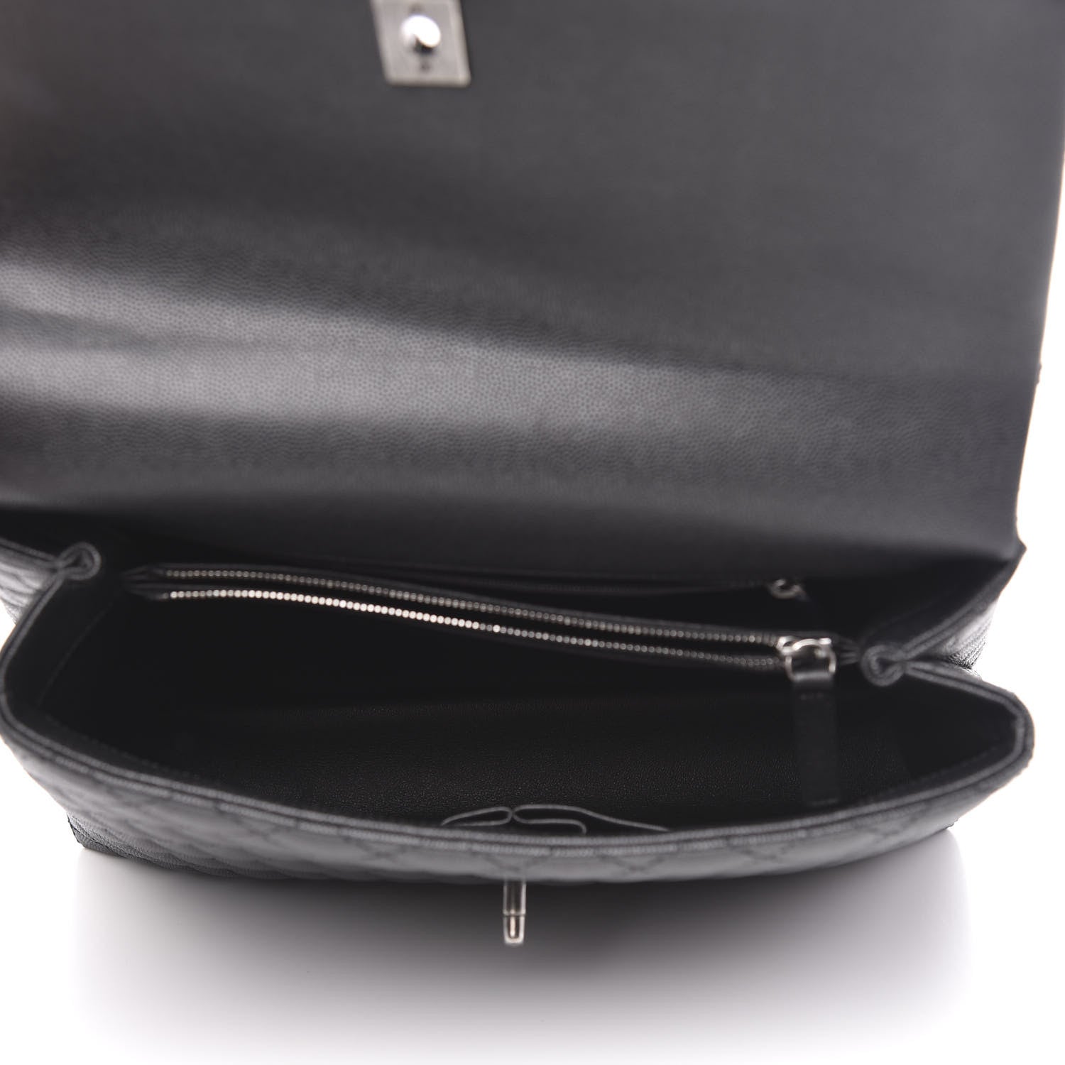 Chanel Caviar Lizard Quilted Large Coco Handle Flap Black 5 of 11