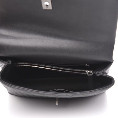 Chanel Caviar Lizard Quilted Large Coco Handle Flap Black 5 of 11