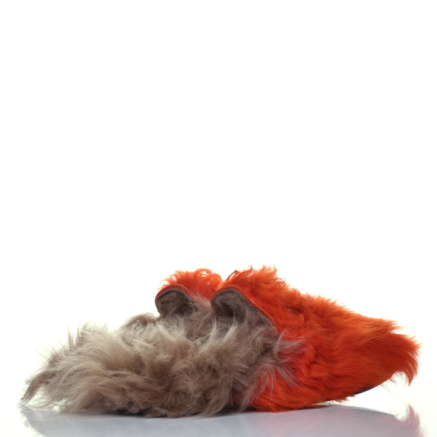 Gucci Merino Wool Womens Princetown Slippers 38 Sun Orange Natural 4 of 8