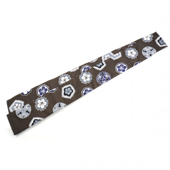 Silk Japanese Hibiscus Bandeau Brown