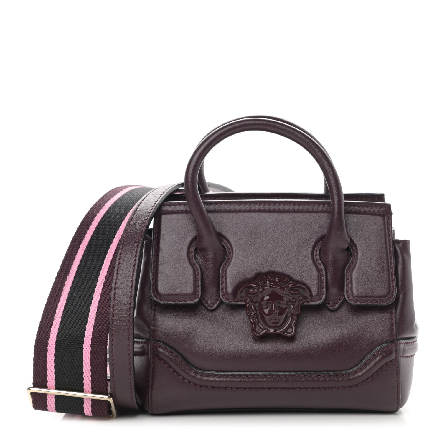 Versace Calfskin Small Palazzo Empire Bag Burgundy 1 of 18