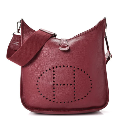 Hermes Taurillon Clemence Evelyne III PM Rubis 1 of 15