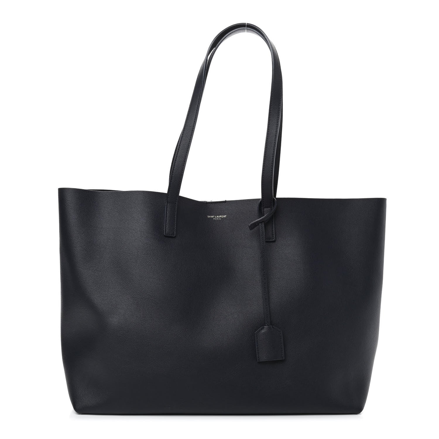 Saint Laurent Calfskin Large Shopping Tote Deep Marine 2 of 9