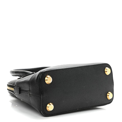 Balenciaga Signature Grained Calfskin XXS Ville Top Handle Bag Black White 3 of 14