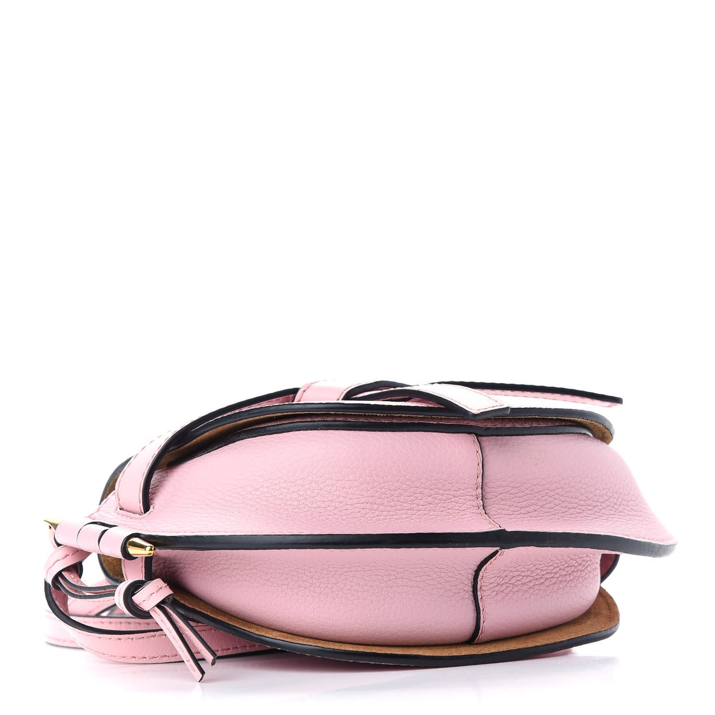 Grained Calfskin Mini Gate Crossbody Bag Pastel Pink