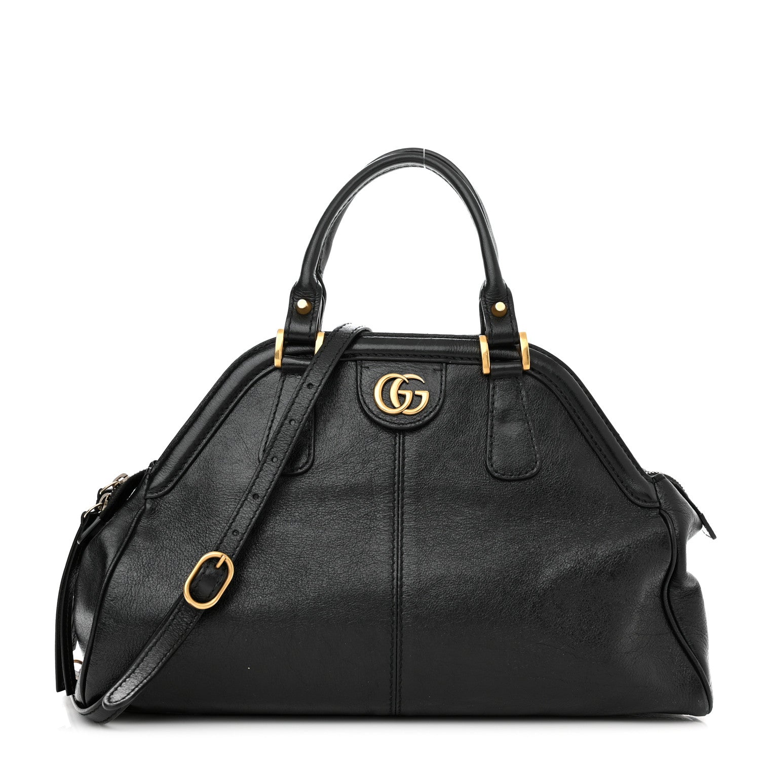 Gucci Calfskin Medium Re(Belle) Top Handle Bag Black 1 of 10