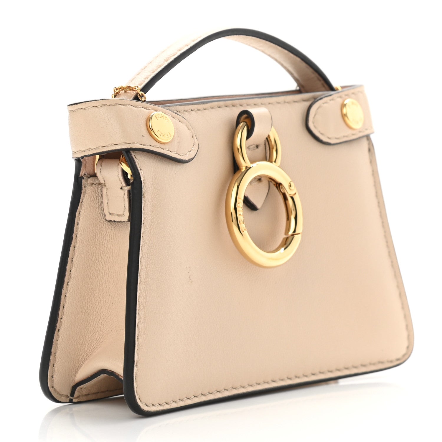 Fendi Nappa Sigma Pico Peekaboo Charm Poudre 3 of 7