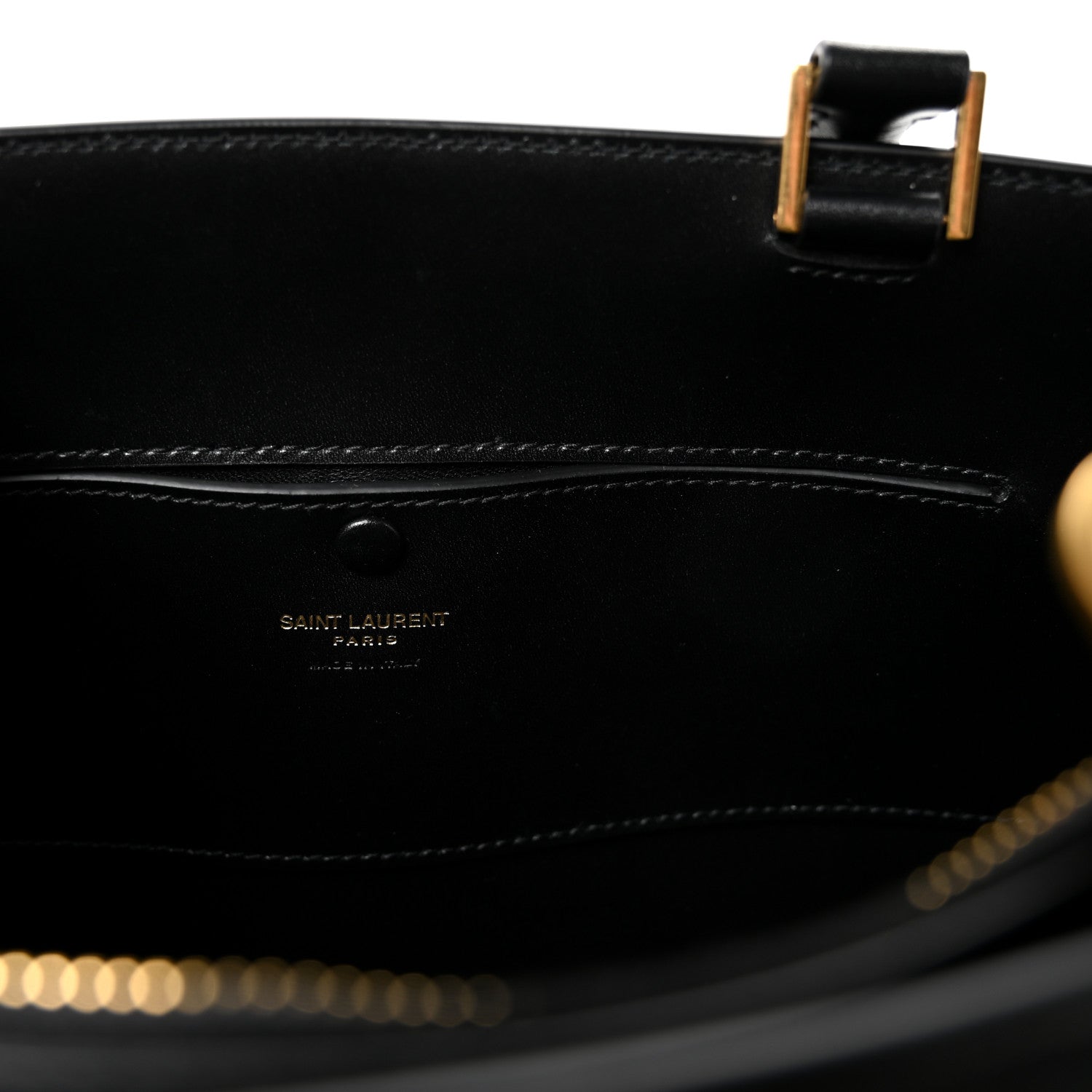 Saint Laurent Calfskin Sac De Jour Duffle Top Handle Black 10 of 17