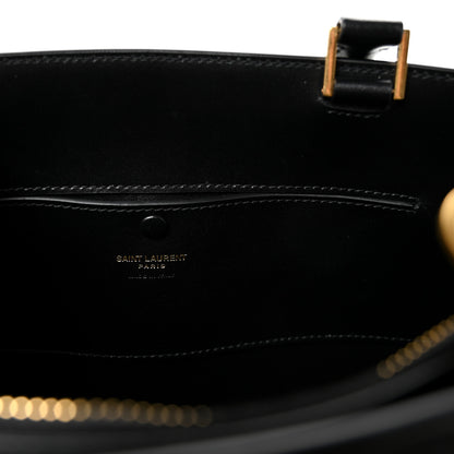 Saint Laurent Calfskin Sac De Jour Duffle Top Handle Black 10 of 17