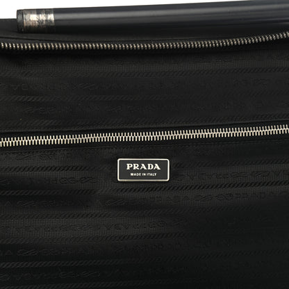 Prada Tessuto Nylon Saffiano Trolley Luggage Black 6 of 13