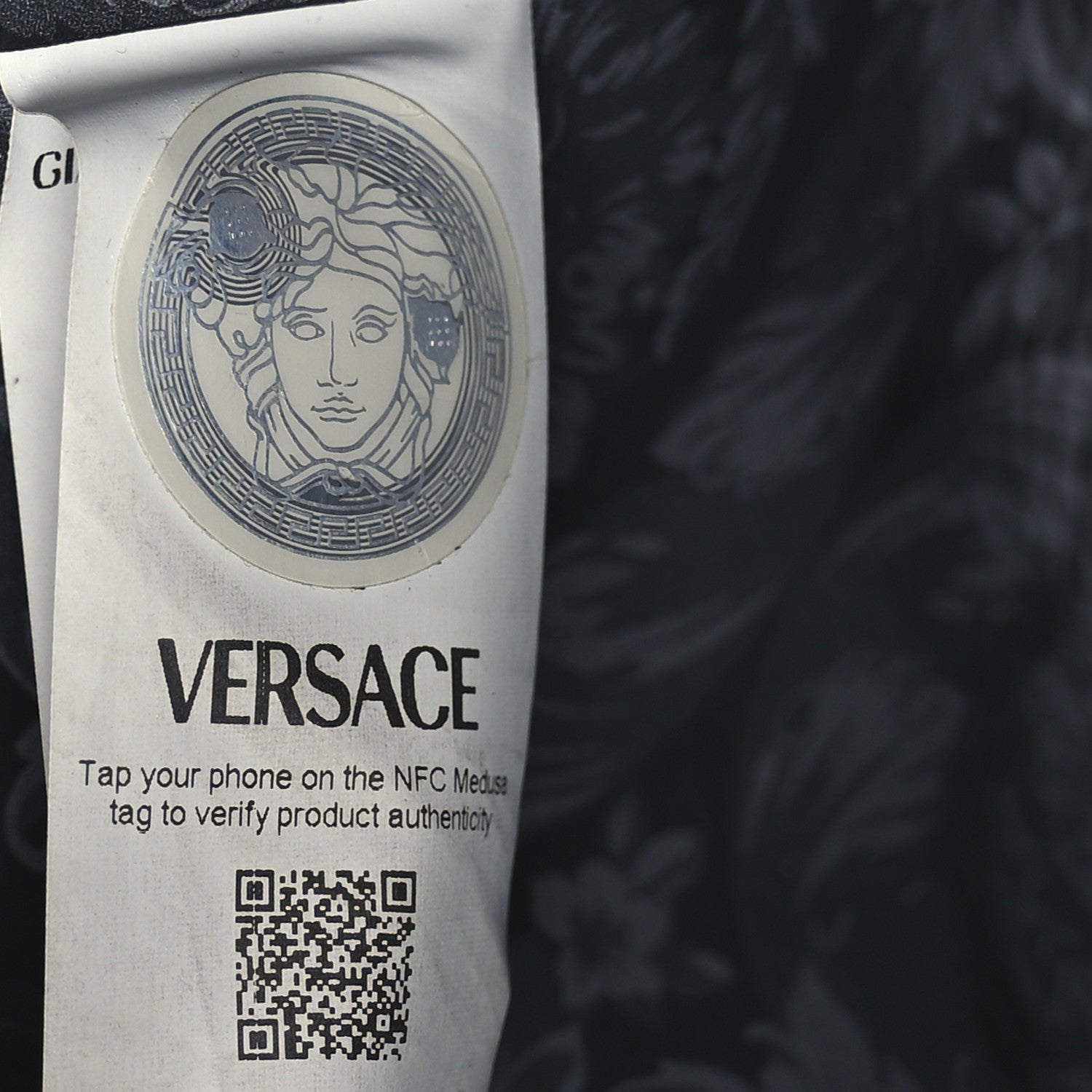 Versace Calfskin Virtus Tote Black 6 of 10