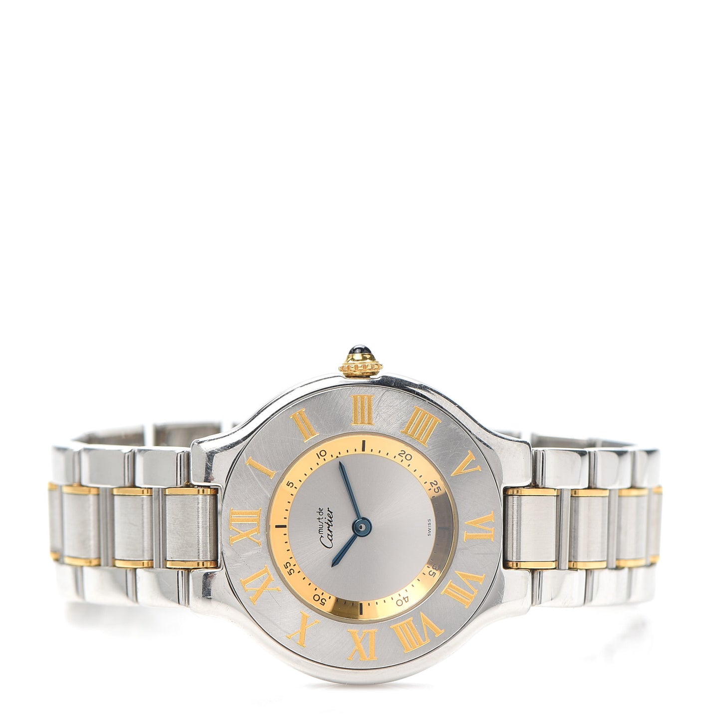 Stainless Steel 18K Yellow Gold 31mm Must De 21 Quartz Watch
