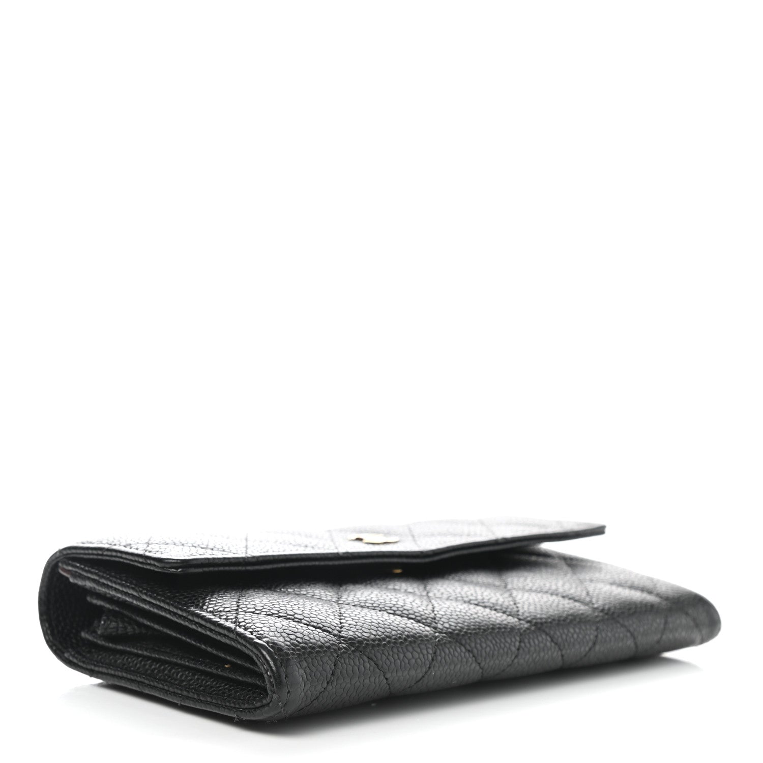 Chanel Caviar Quilted Large Gusset Flap Wallet Black 4 of 8