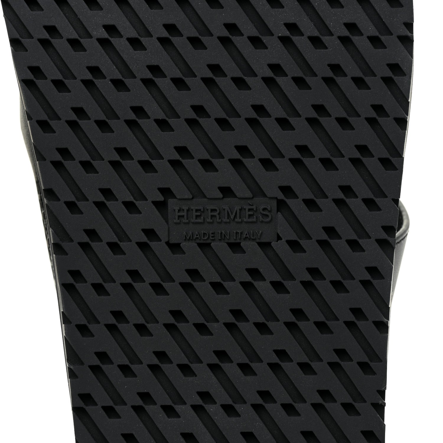 Hermes Calfskin Womens Chypre Sandals 37.5 Black 6 of 11
