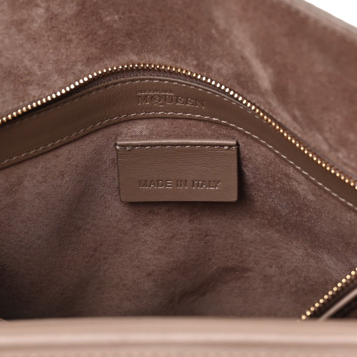 Calfskin Embossed Suede Large Heroine Tan