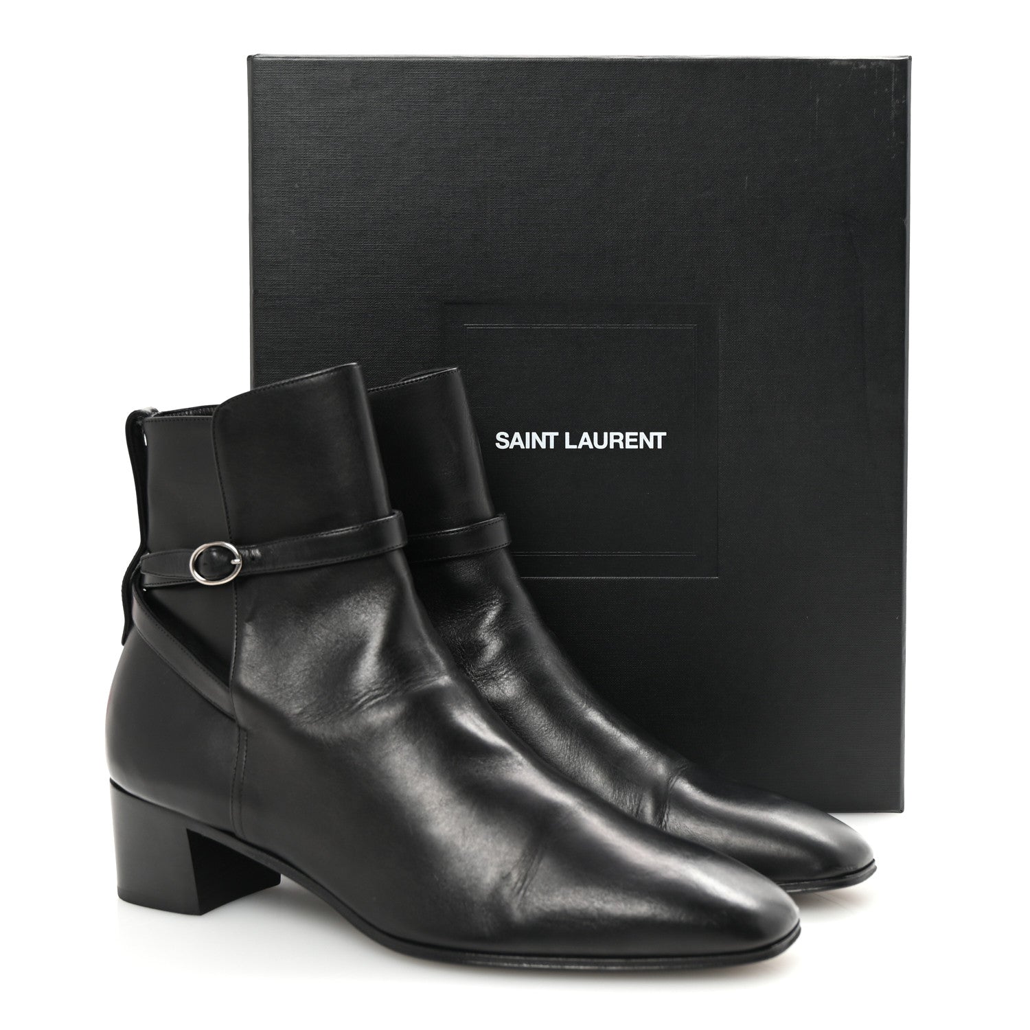 Saint Laurent Calfskin Mens Terry 45 Boots 42 Black 10 of 10