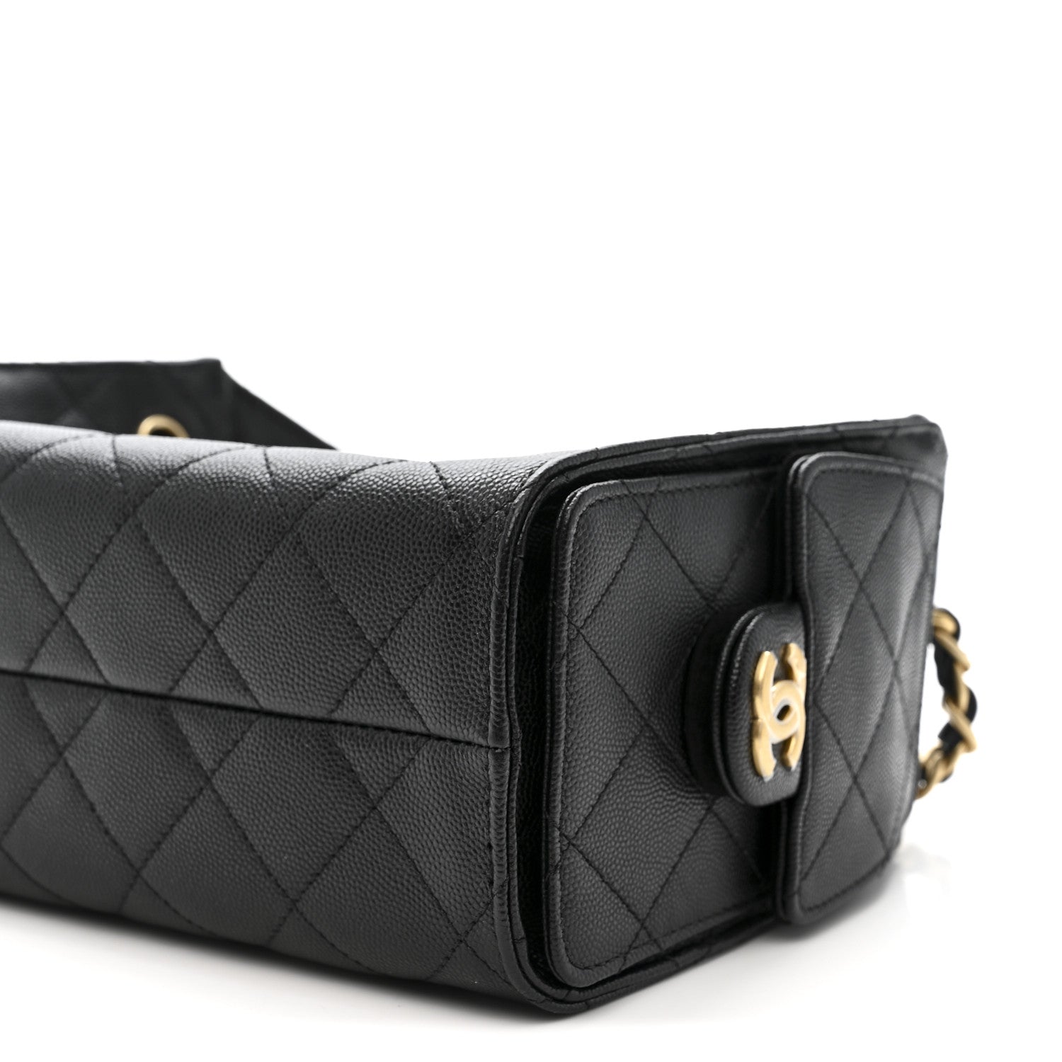 Chanel Caviar Quilted Mini Chanel 25 Handbag Black 10 of 11