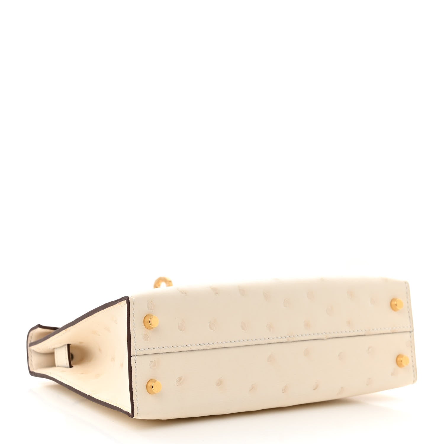 Hermes Ostrich Kelly Sellier Mini 20 Nata 4 of 11
