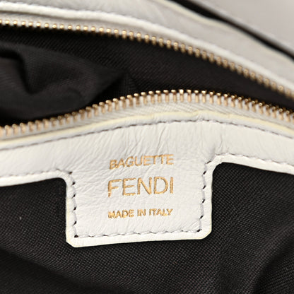 Fendi Nappa FF 1974 Embossed Baguette White 6 of 16