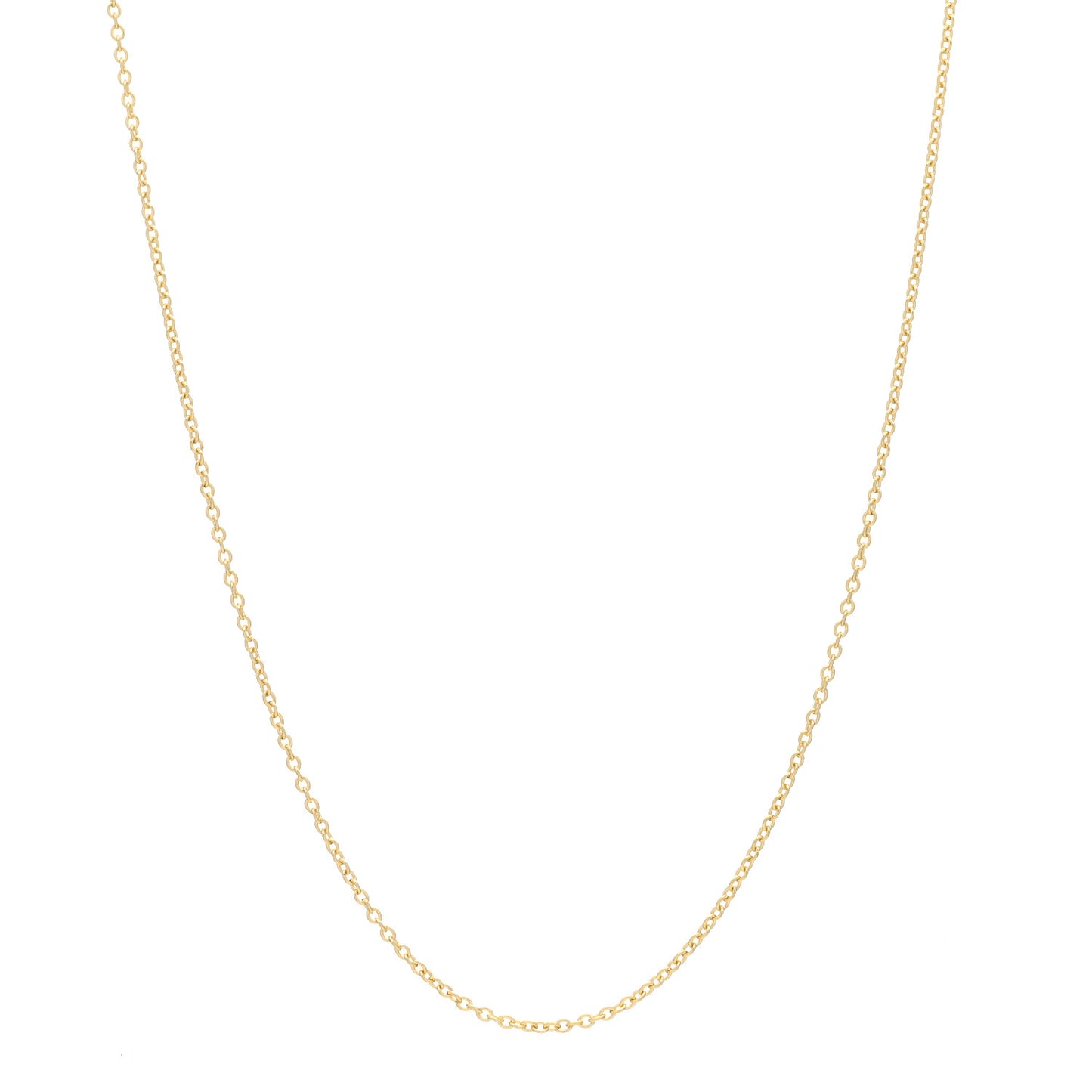 18K Yellow Gold Chain Necklace 18"
