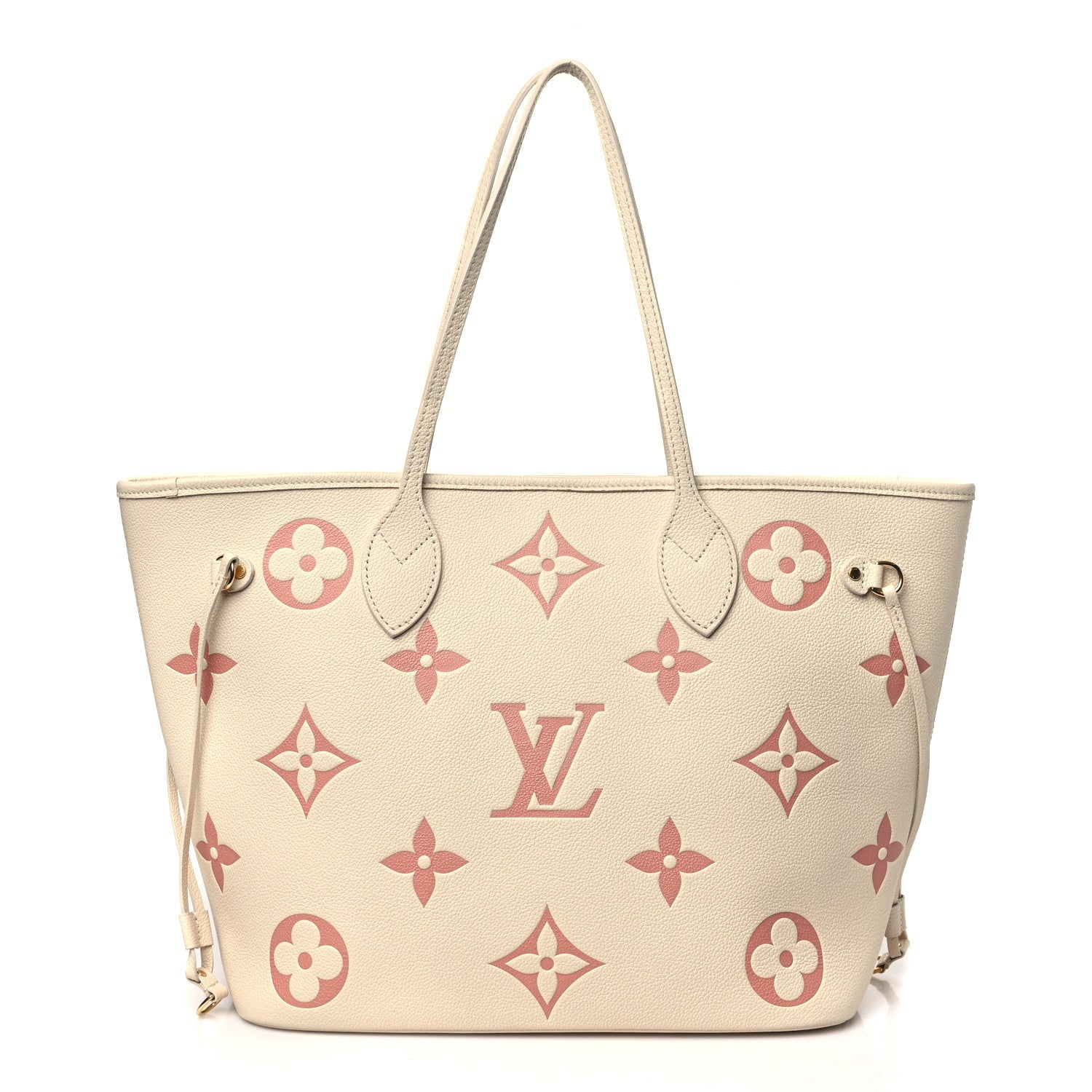 Louis Vuitton Empreinte Monogram Giant Neverfull MM Creme Rose Trianon 1 of 10