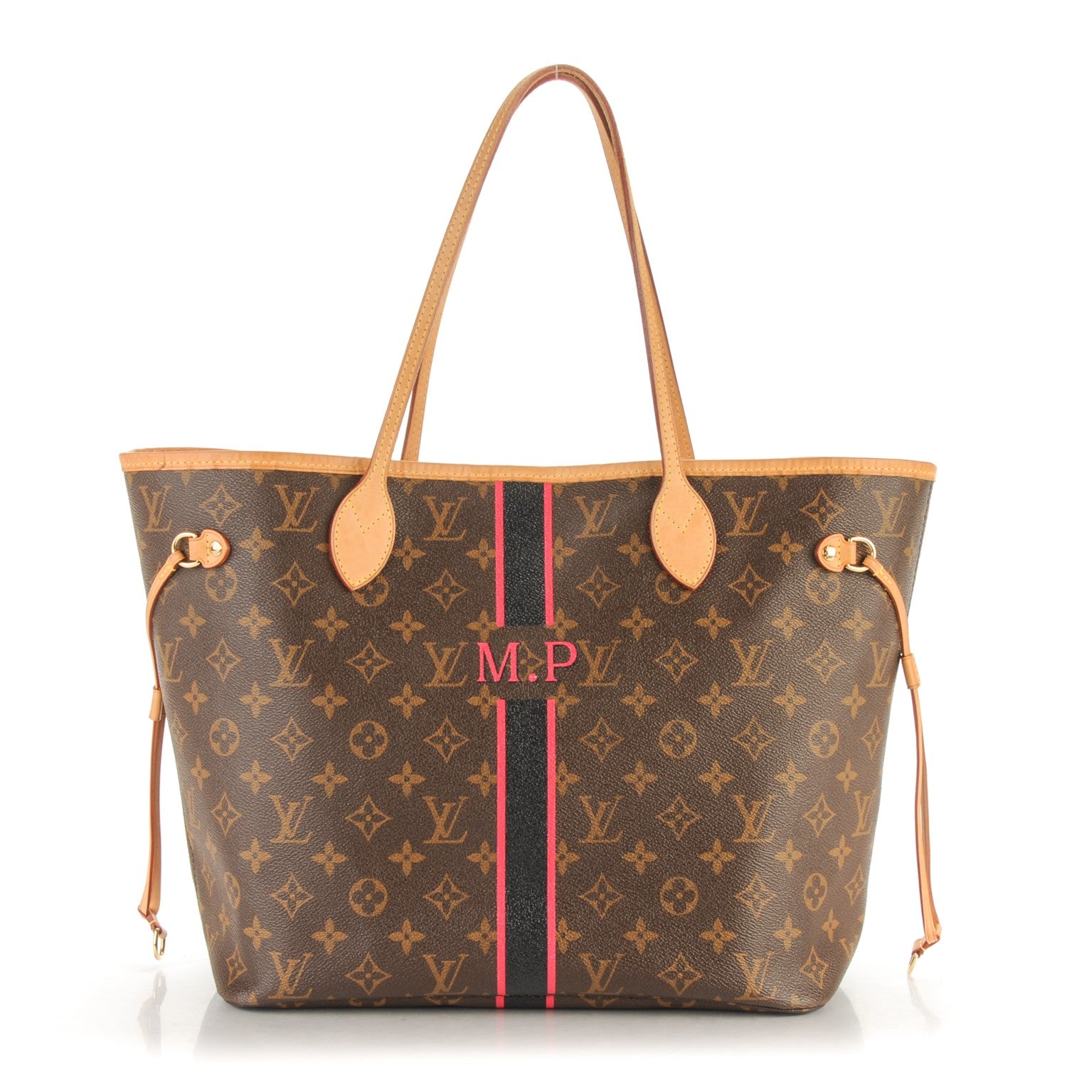 Louis Vuitton Monogram My LV Heritage Neverfull MM Fuchsia Black 1 of 7
