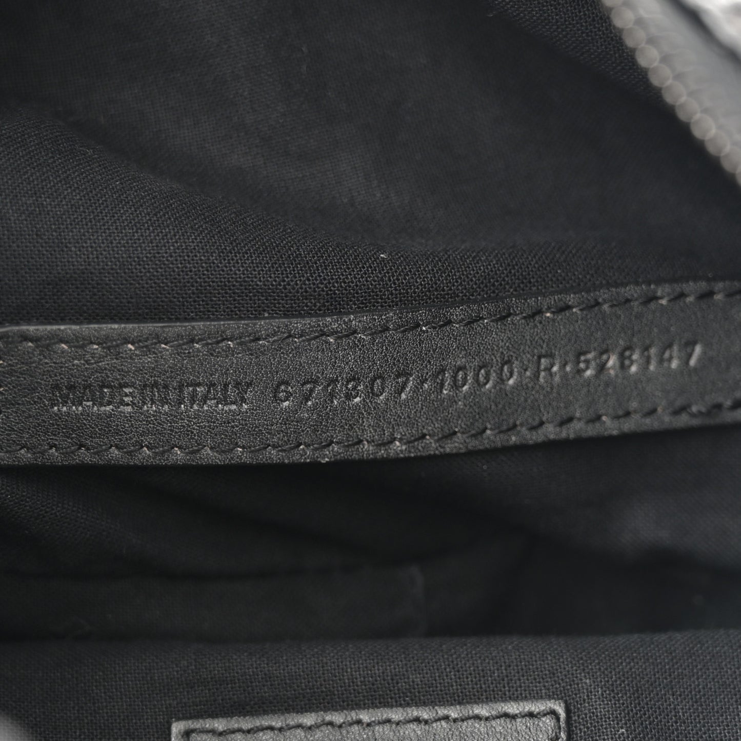 Used Calfskin Small Le Cagole Shoulder Bag Black