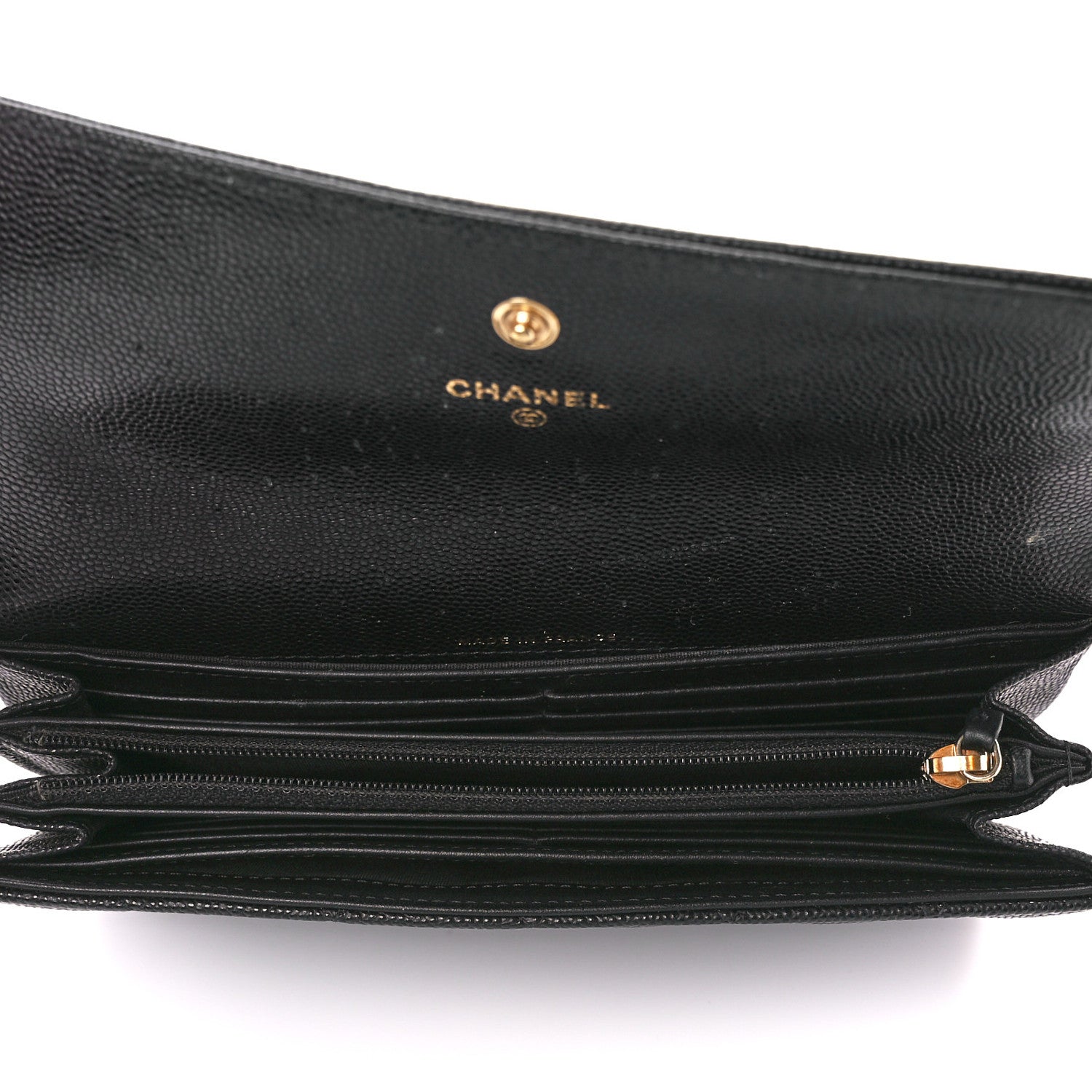 Chanel Caviar Quilted Large Boy Gusset Flap Wallet Black 5 of 13