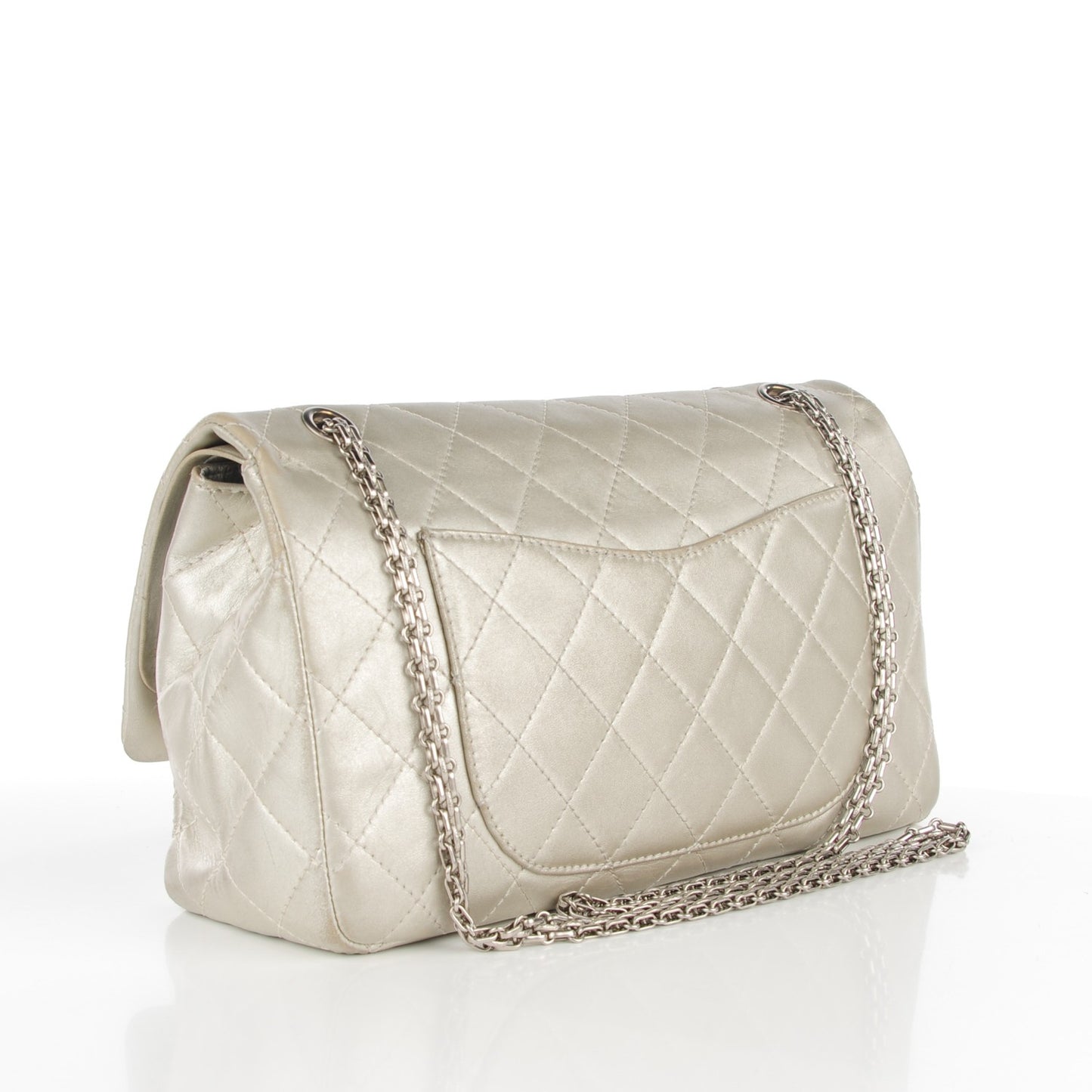 Lambskin Quilted 2.55 Reissue 227 Flap Silver