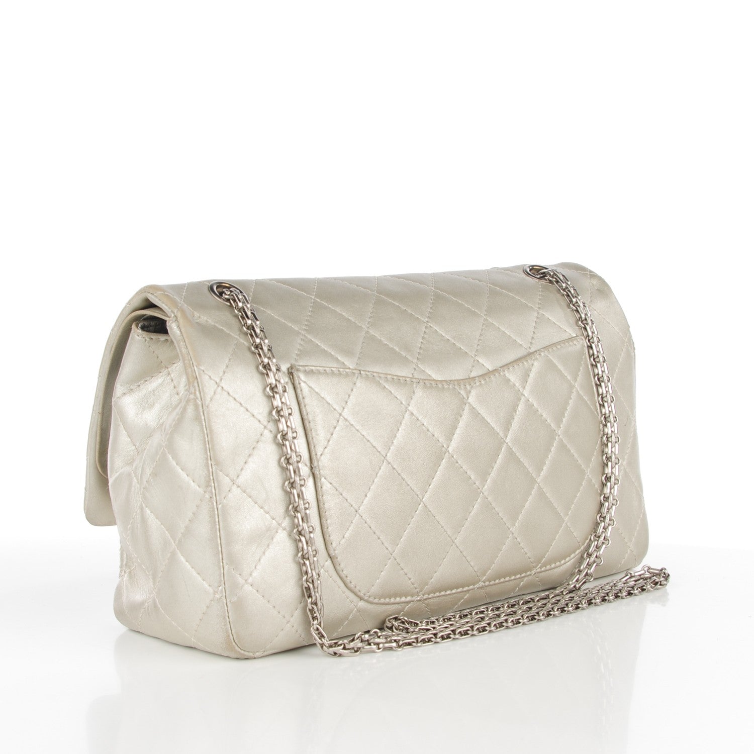 Chanel Lambskin Quilted 2.55 Reissue 227 Flap Silver 3 of 14