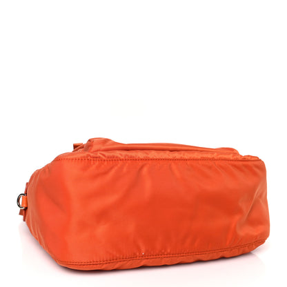 Prada Tessuto Nylon Saffiano Messenger Bag Papaya 4 of 9