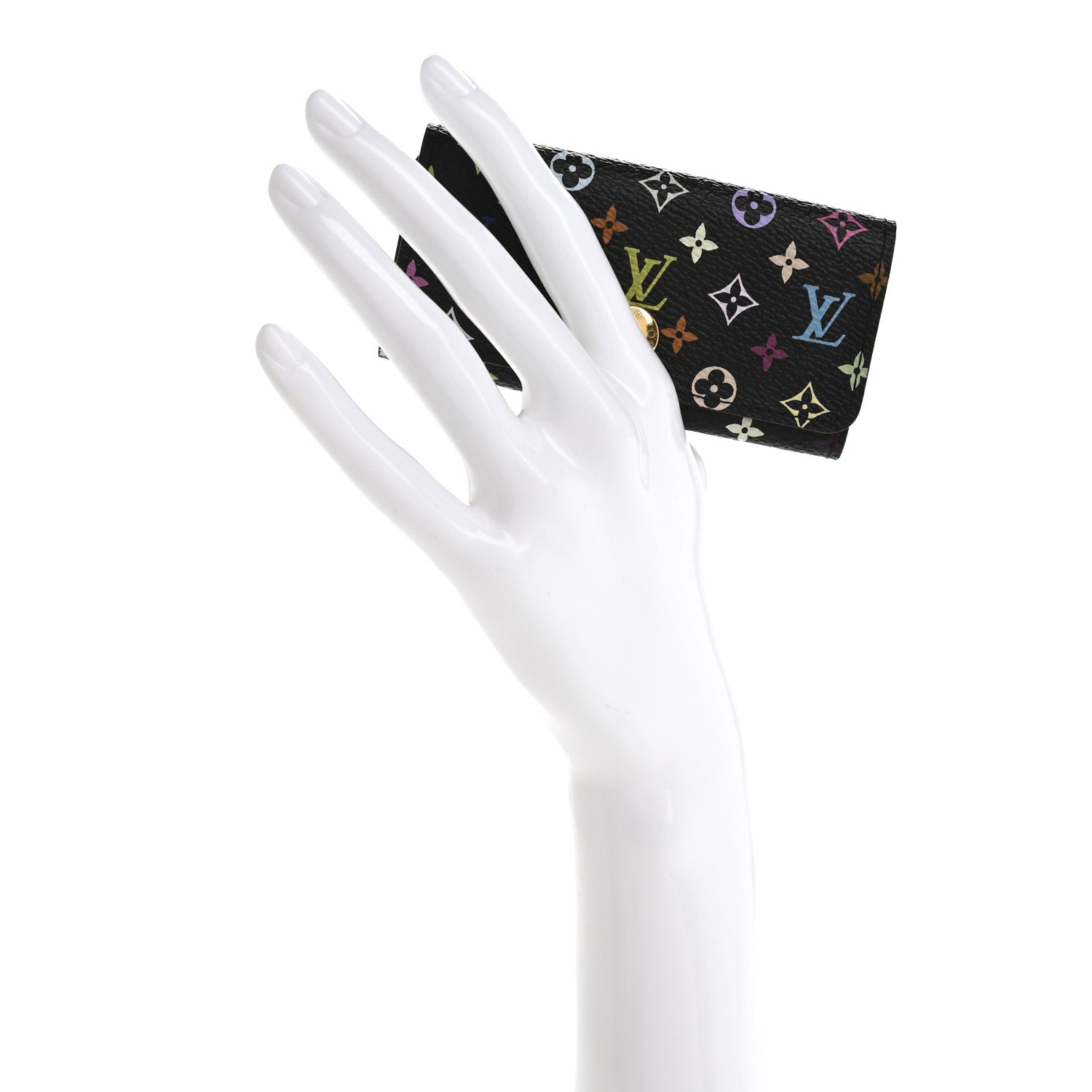 Louis Vuitton Monogram Multicolor Multicles 4 Key Holder Black Grenade 2 of 10