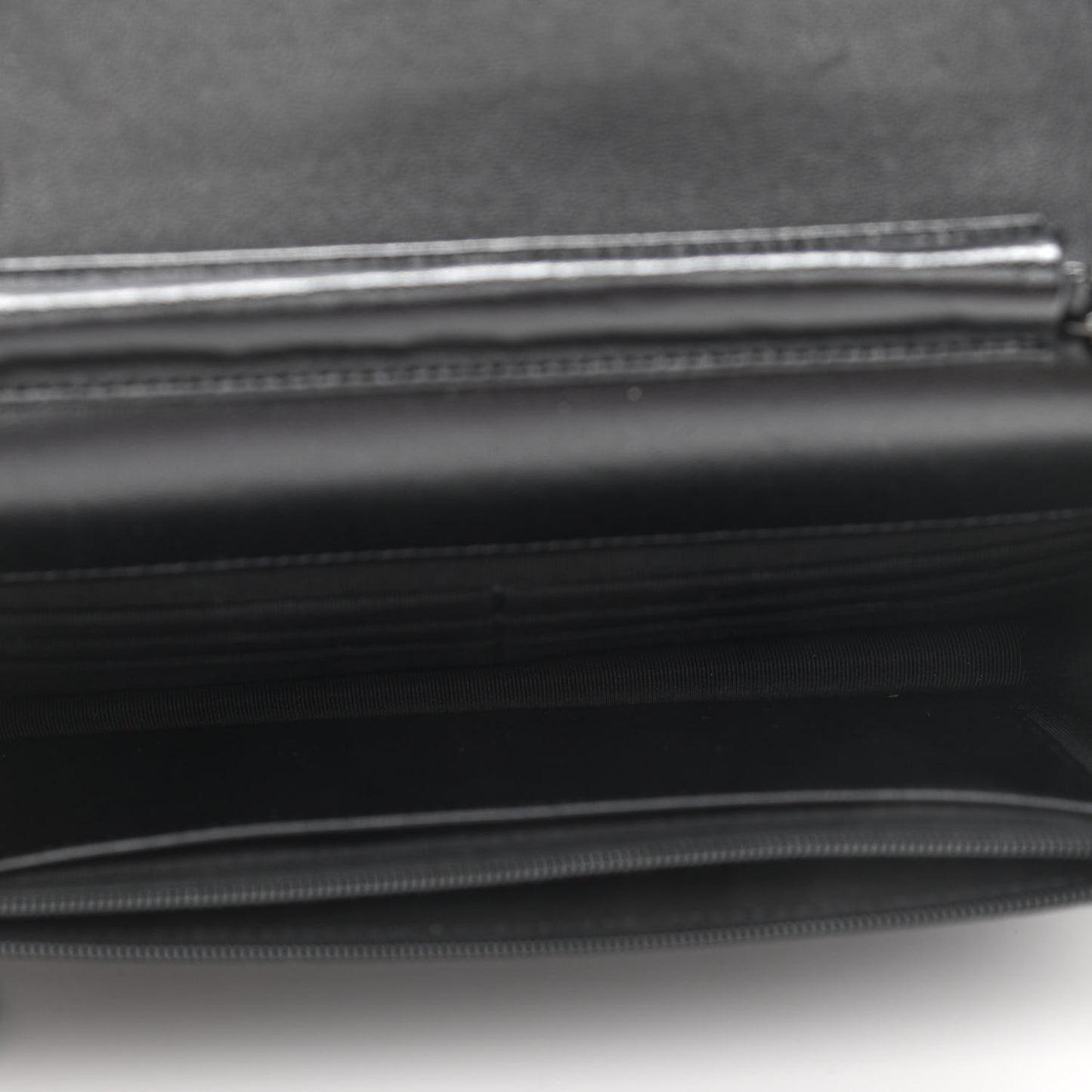 Lambskin Quilted Wallet On Chain WOC So Black