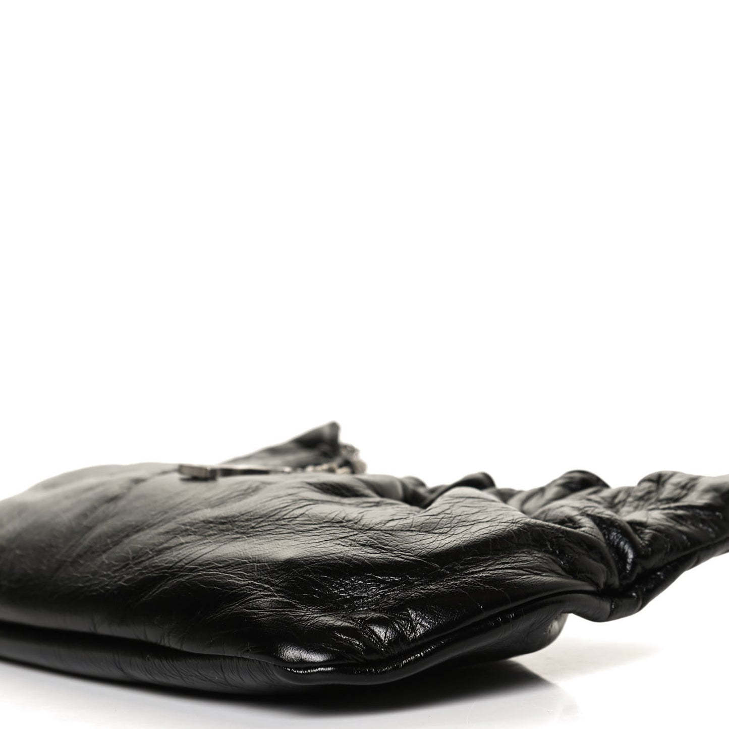 Calfskin Pac Ruched Hobo Black