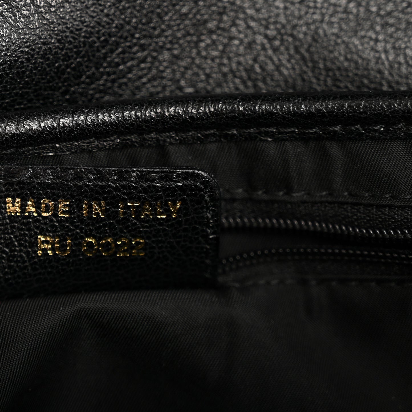 Shiny Goatskin  Saddle Bag Black