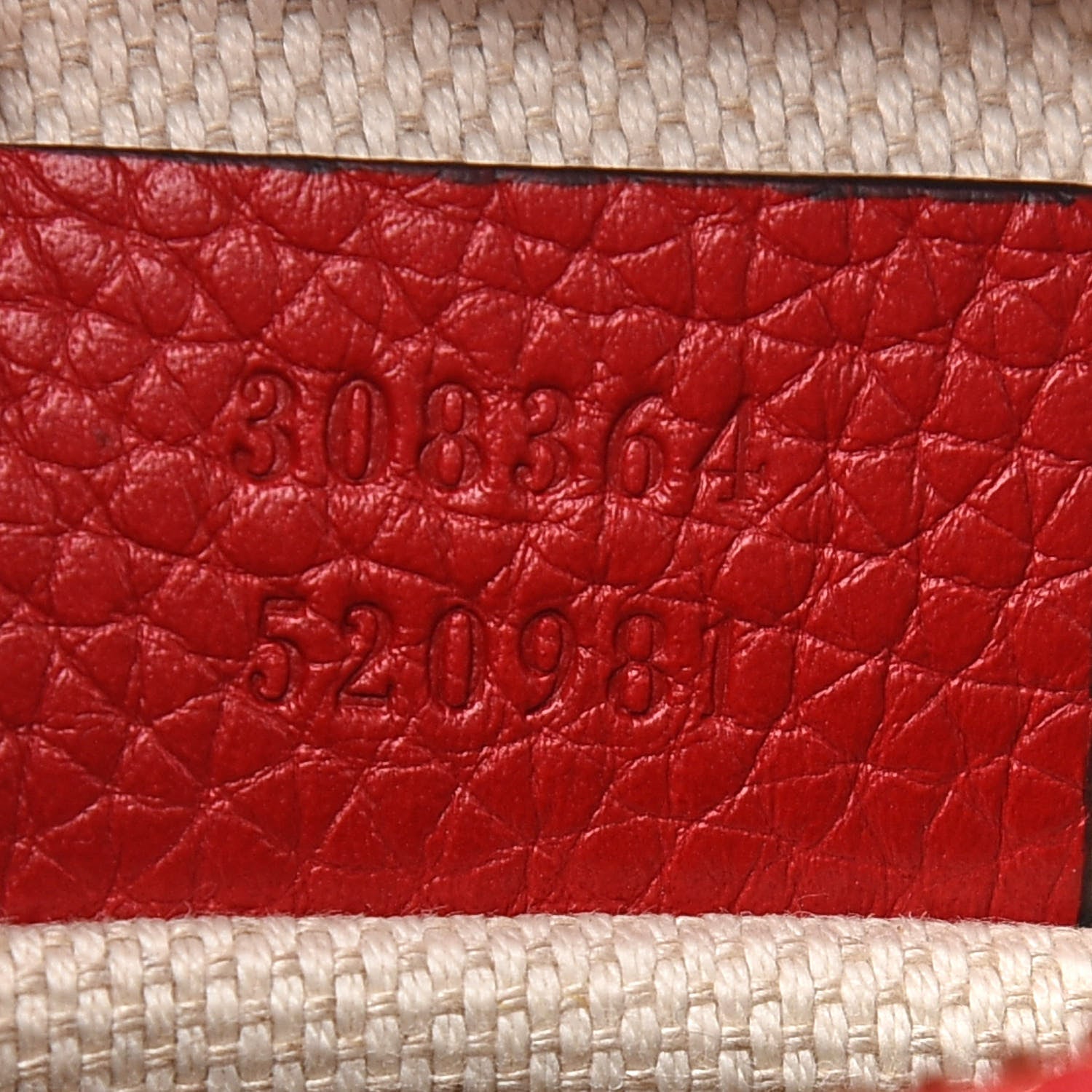 Gucci Pebbled Calfskin Small Soho Disco Bag Tabasco Red 7 of 9