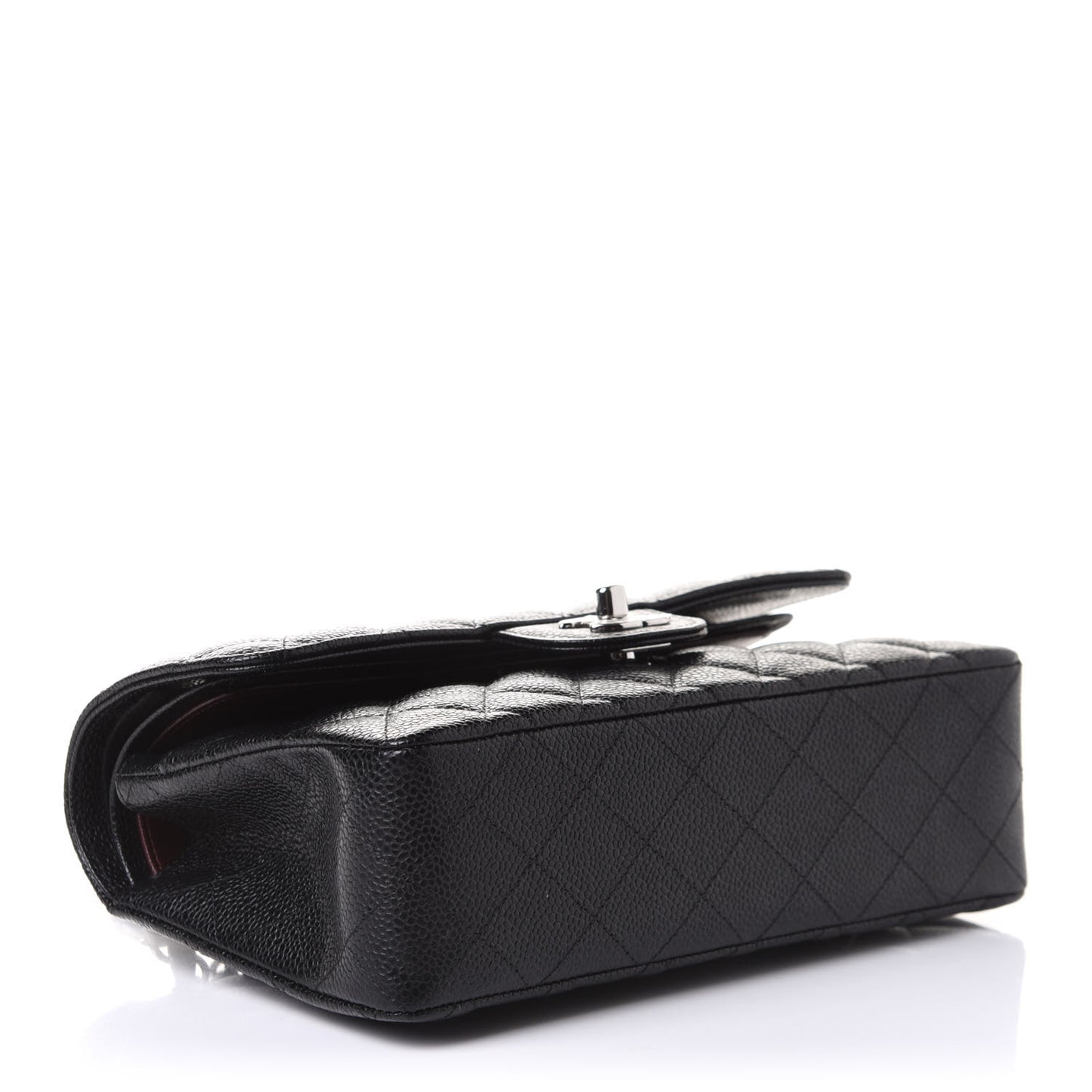 Caviar Quilted Small Double Flap Black