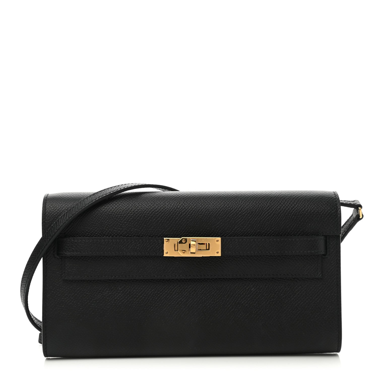 Hermes Epsom Kelly Wallet To Go Black 1 of 7