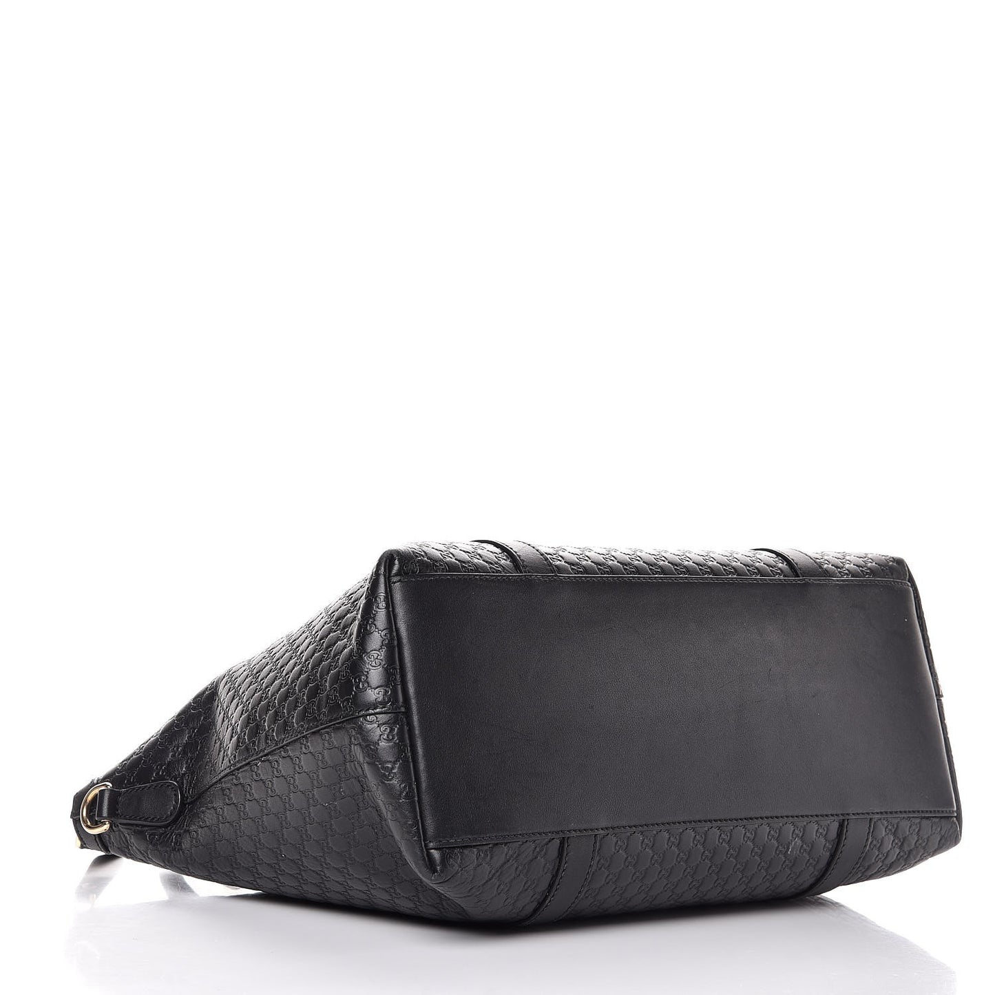 Soft Microguccissima Medium Zippered Satchel Black