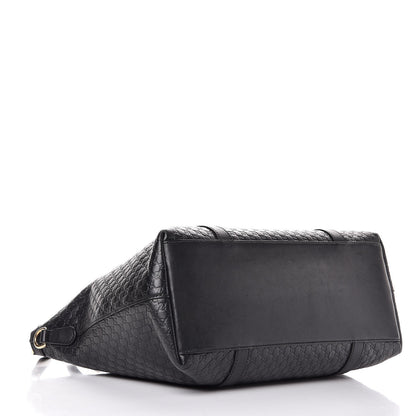 Gucci Soft Microguccissima Medium Zippered Satchel Black 4 of 12