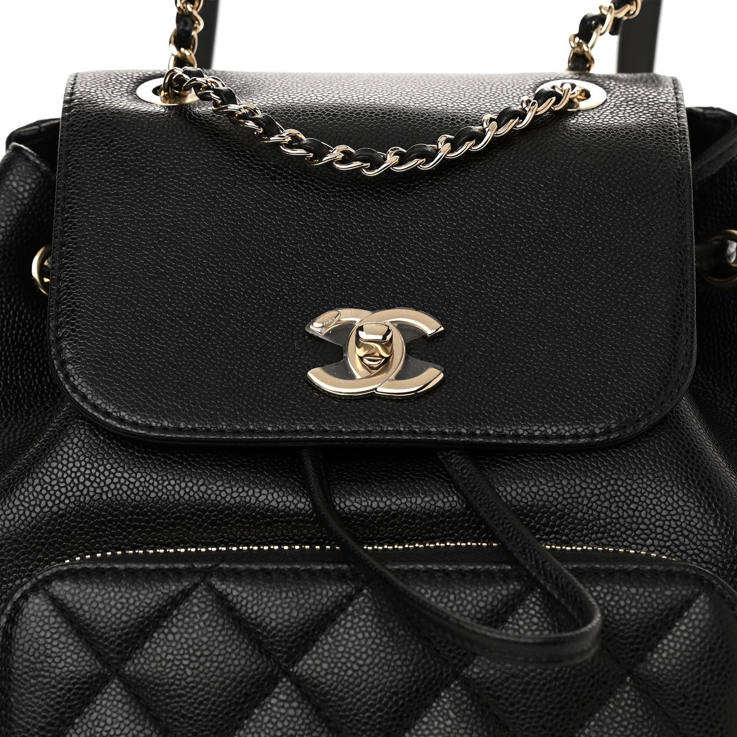 Caviar Quilted Business Affinity Backpack Black