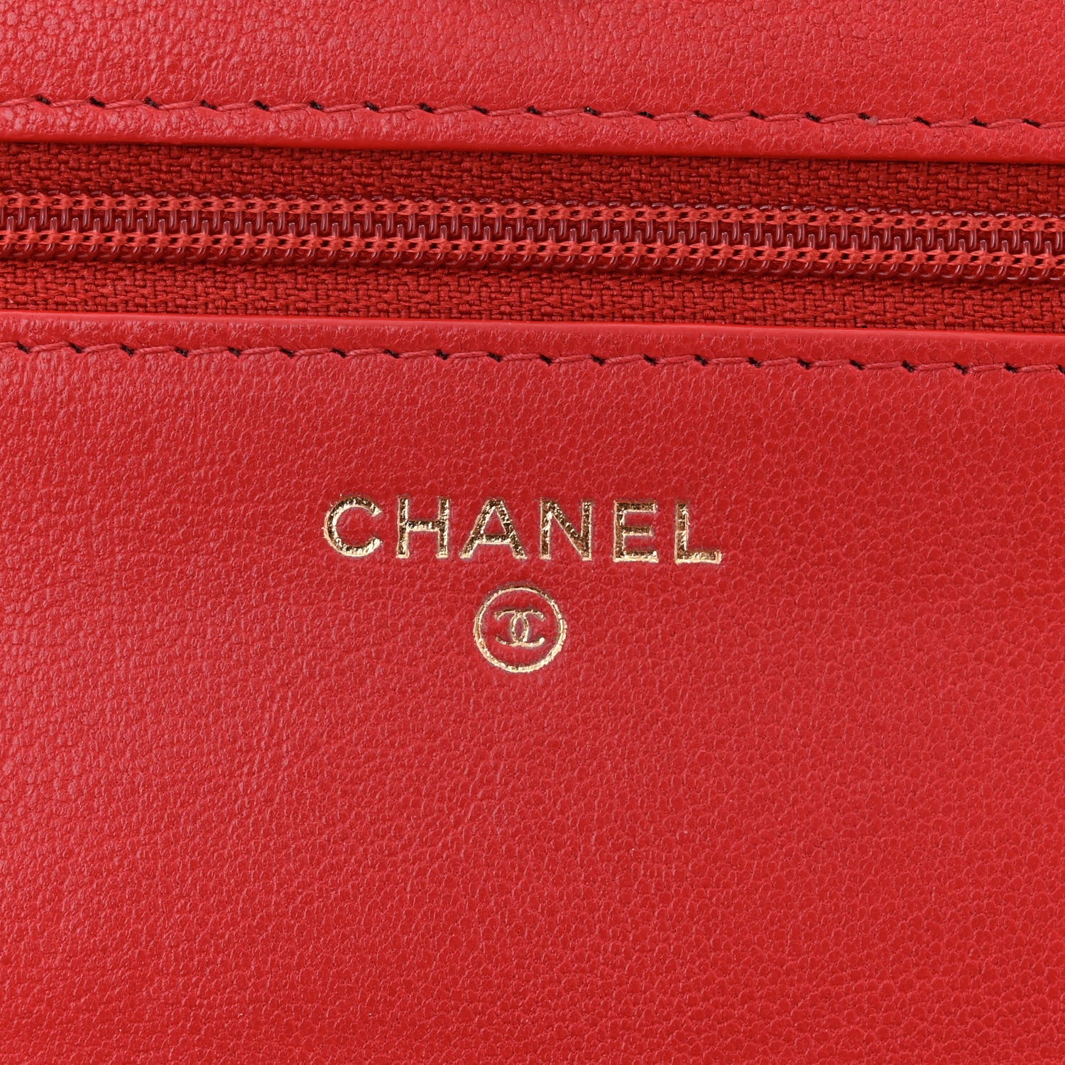 Chanel Lambskin Quilted Infinity Wallet On Chain WOC Red 6 of 11